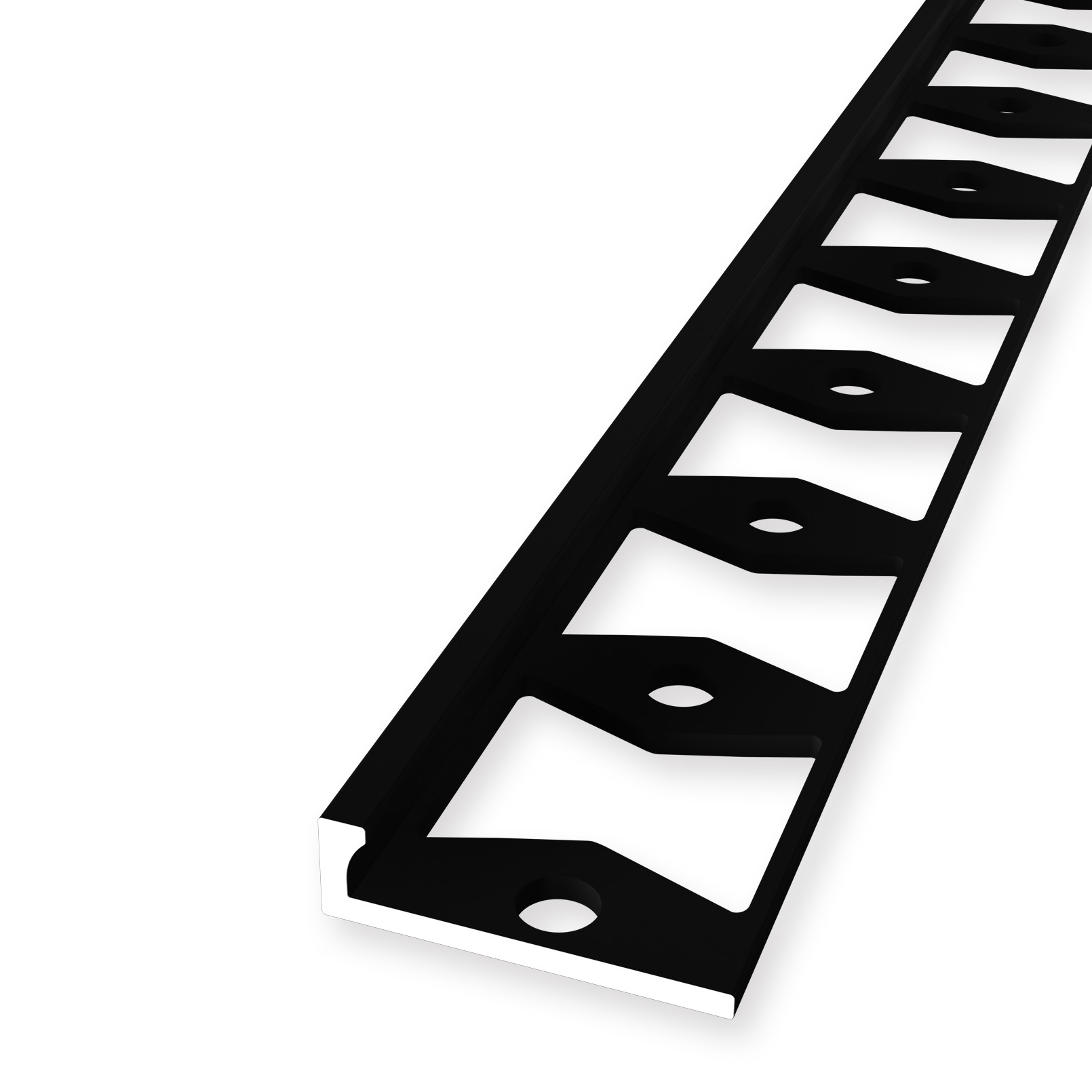 Küberit Abschlussprofil 302 G Doppel-K, RAL 9005- Schwarz, 4,5 mm x 25