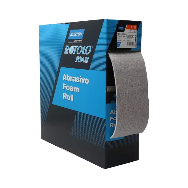 Norton Schleifrolle Pro Rotolo Foam A275, P 150, 115 mm x 25 m