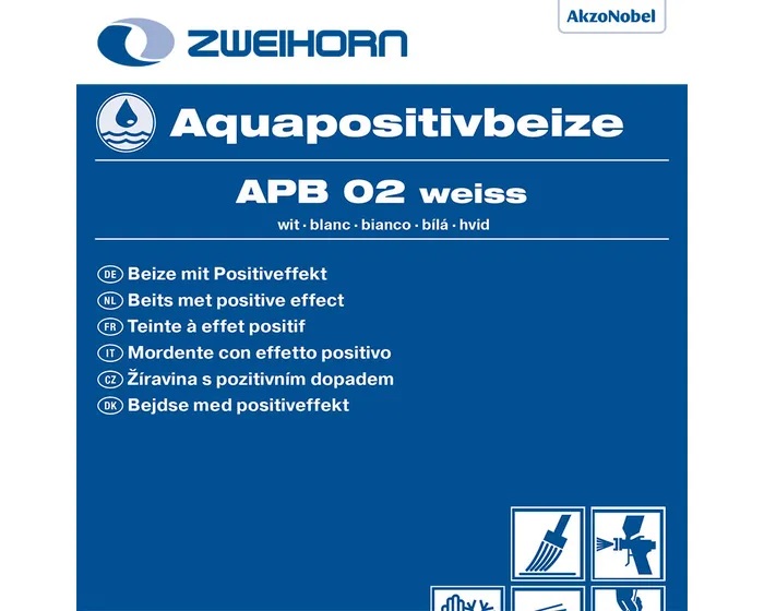 Zweihorn Aquapositivbeize APB 02 Weiß, 5 l