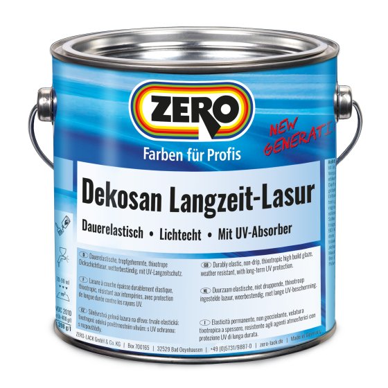 Zero Dekosan Langzeit-Lasur, Weiß, 0,750 l