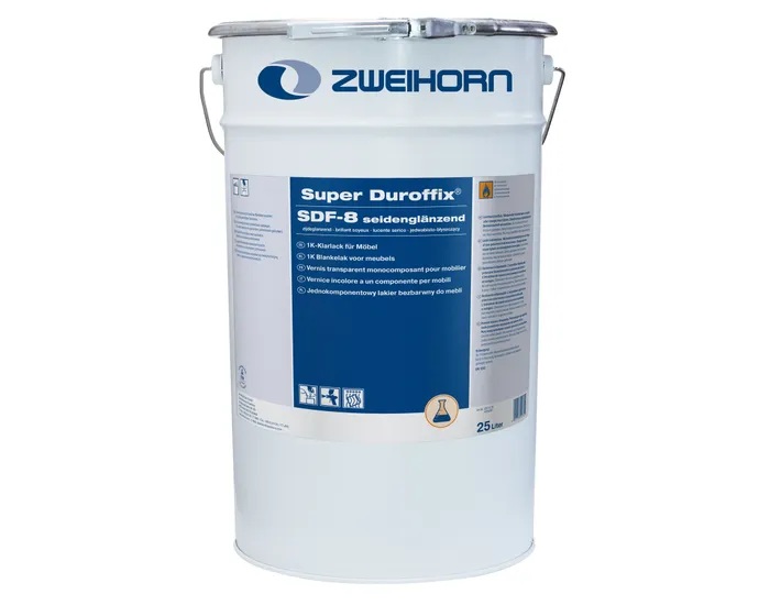 Zweihorn Klarlack Super Duroffix SDF-8, Seidenglänzend, 25 l