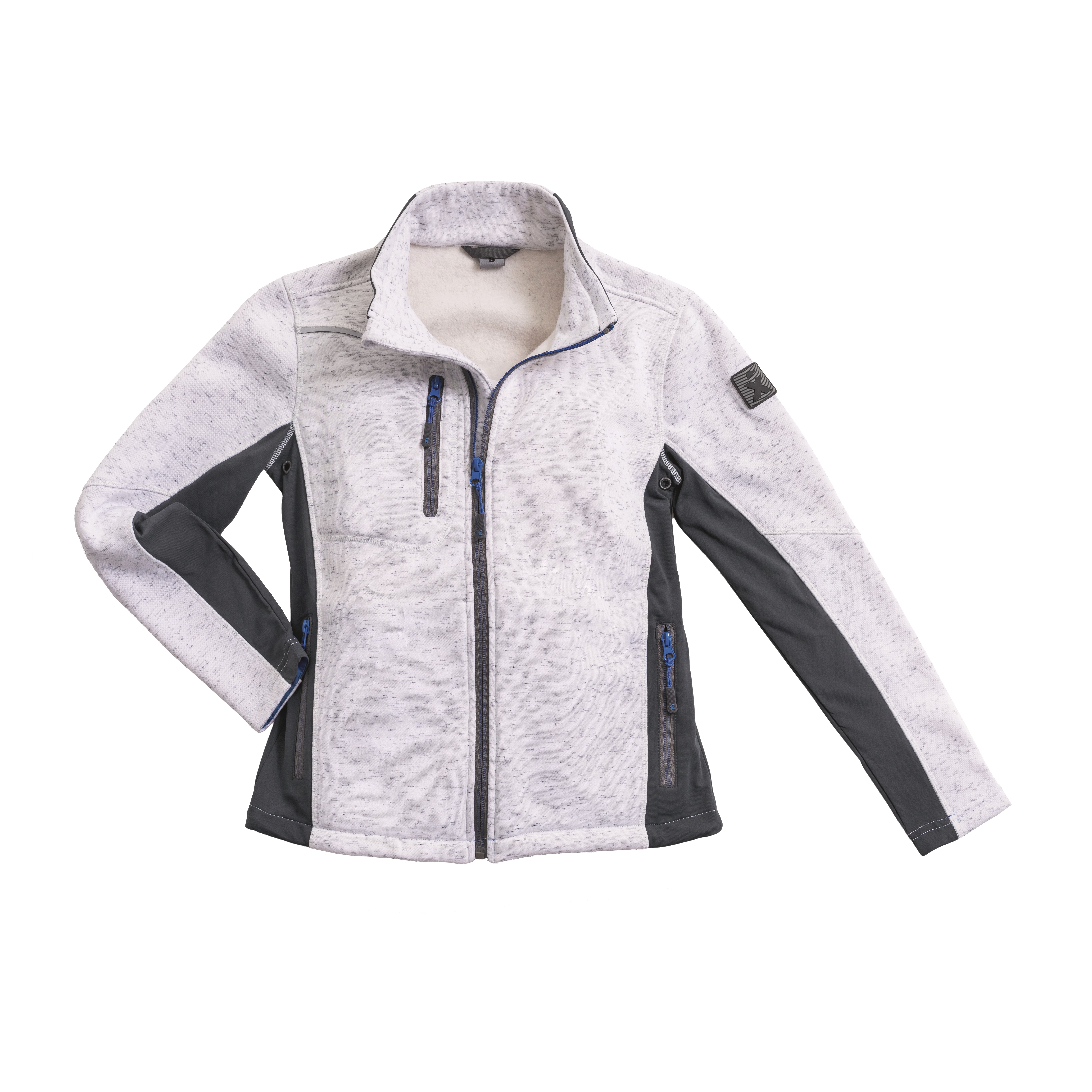 Excess Active Pro Sweatjacke 219 Damenschnitt, Weiß-Melange, Größe XS