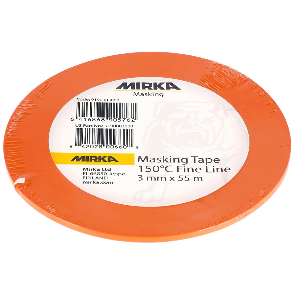 Mirka Linierband Masking Tape 150°C Fine Line, 19 mm x 55 m