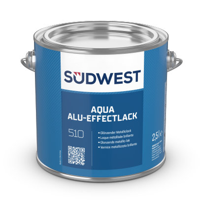 Südwest Aqua Alu-Effectlack, 9318 Brillantsilber, Glänzend, 750 ml