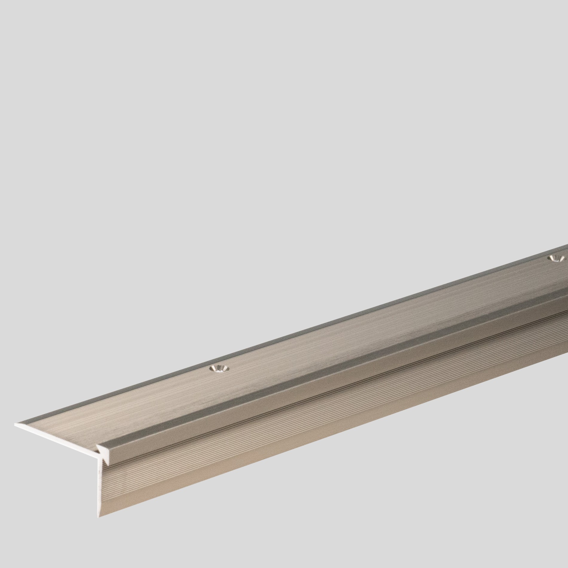 Repac Treppenkanten Einschubprofil, Edelstahl, 3 x 46/26 mm x 270 cm