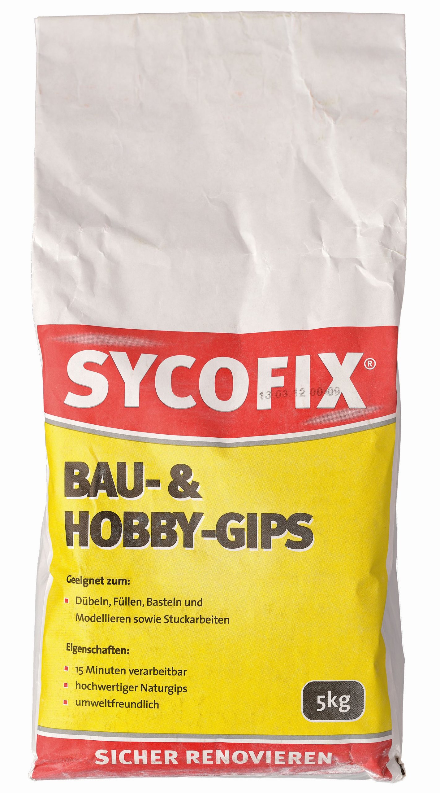 Sycofix Bau- und Hobby-Gips, 5 kg
