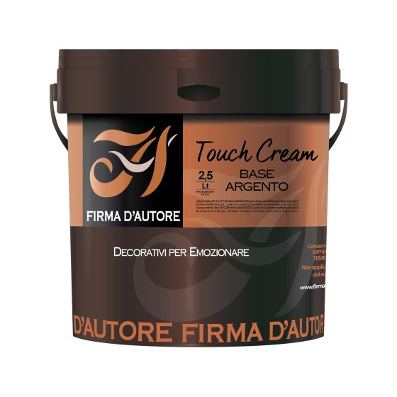 Firma D'Autore Endbeschichtung Touch Cream Base Argento, Silber, 5 l