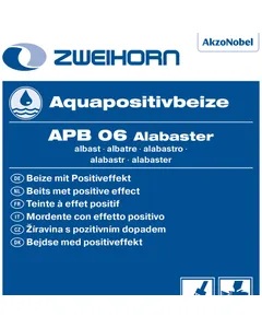 Zweihorn Aquapositivbeize, APB 06, Alabaster, 1 l