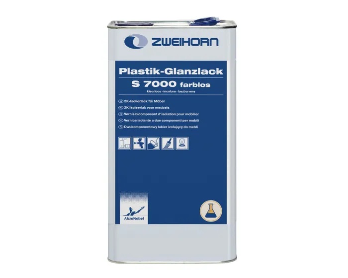 Zweihorn Isolierlack 2K-PUR Plastik-Glanzlack S 7000, 1 l