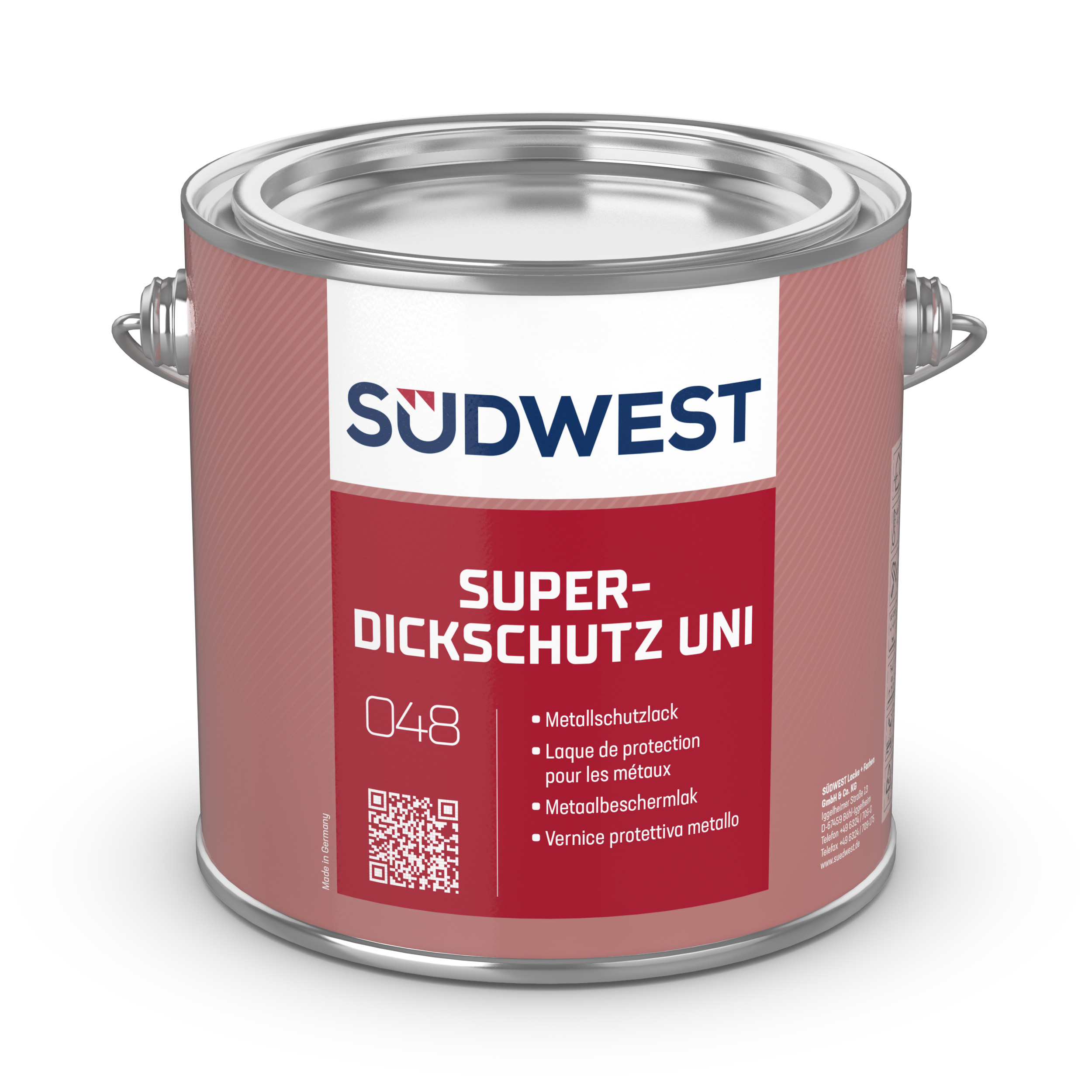 Südwest Super Dickschutz Uni, 9110 Weiß, Seidenglänzend, 2,5 l