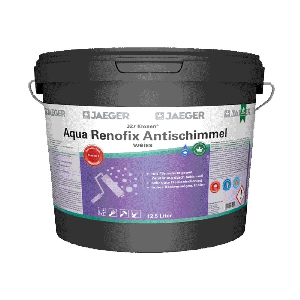 JAEGER Kronen Aqua Renofix-Anti-Schimmel 327, Weiß, 2,5 l