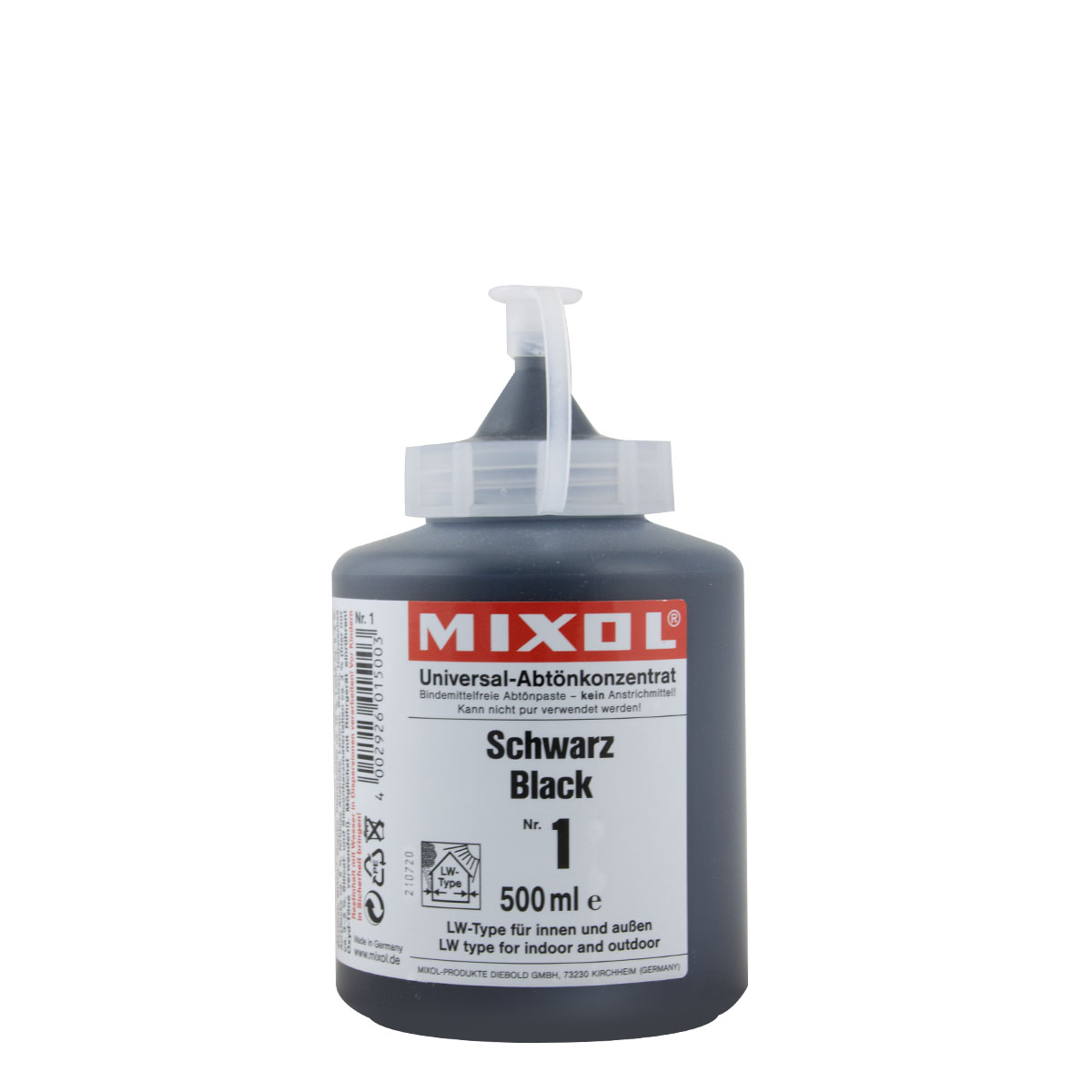 Mixol-Abtönkonzentrat Nr. 1 Schwarz, 500 ml