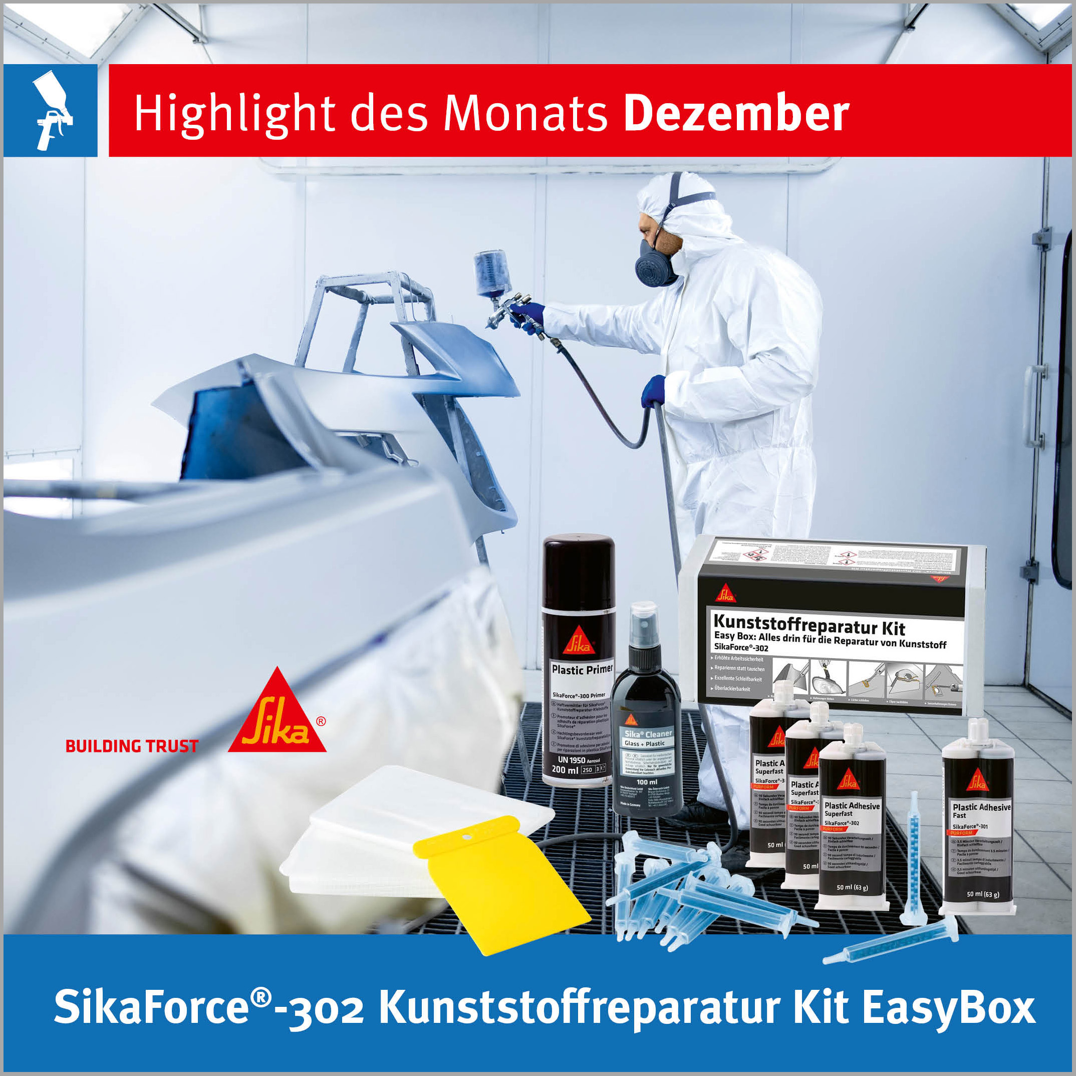 SikaForce-302 Kunststoffreparatur Kit-Set