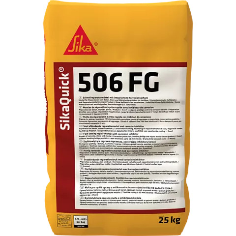 SikaQuick Schnellreparaturmörtel 506 FG, Grau, 25 kg