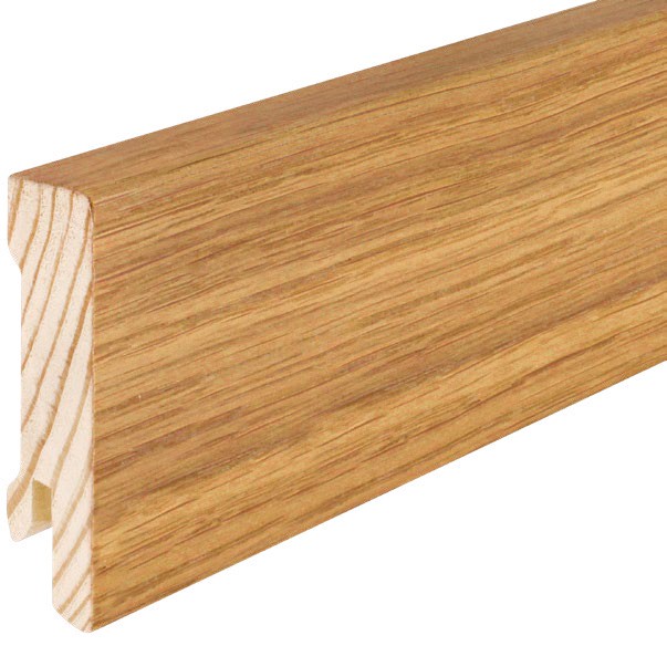 Hocotimber Echtholz-Fußleiste SB 631, Matt Lackiert, 16 x 58 x 2400 mm