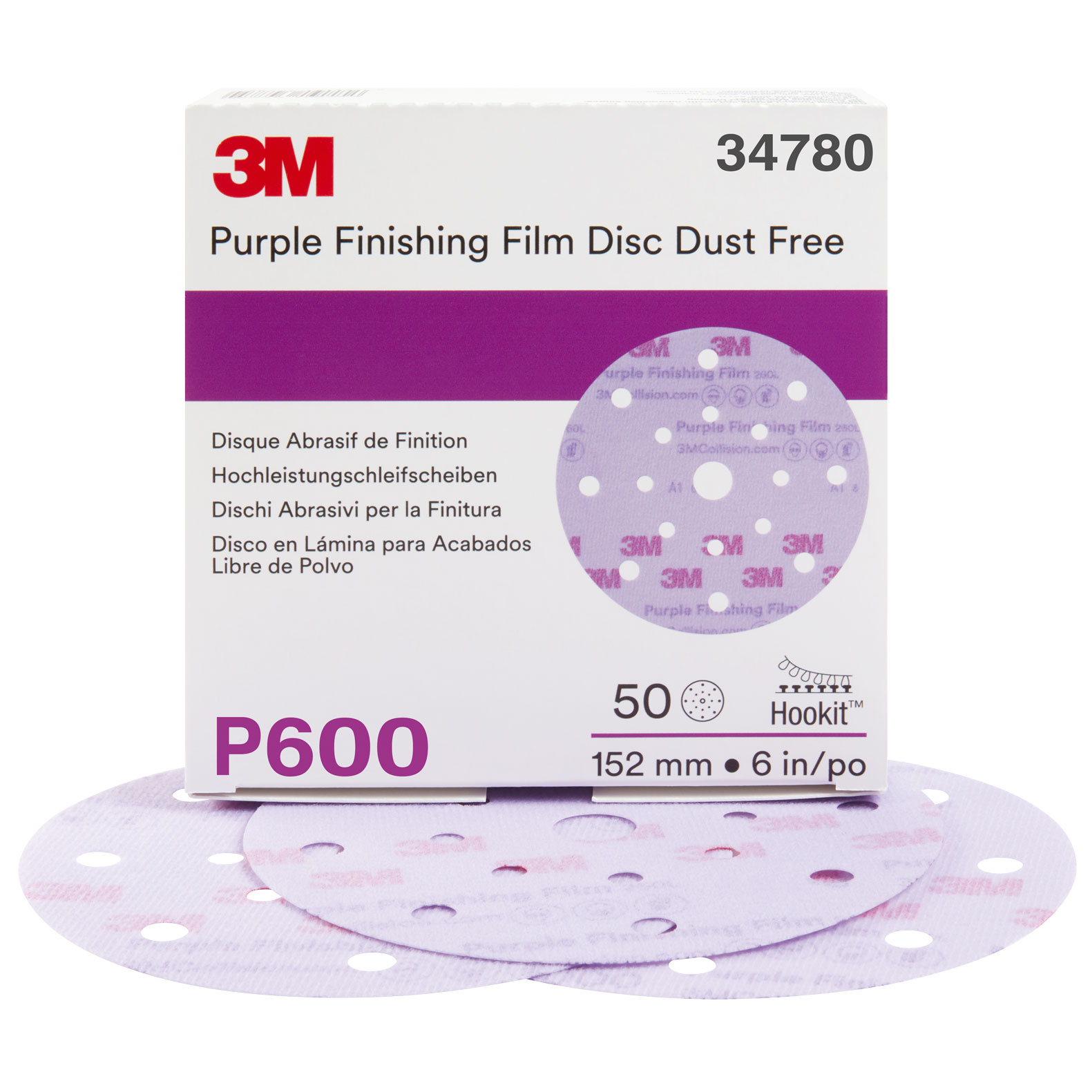 3M Schleifscheibe 260L Hookit, Purple, P 2000, Ø 150 mm, 17 Loch