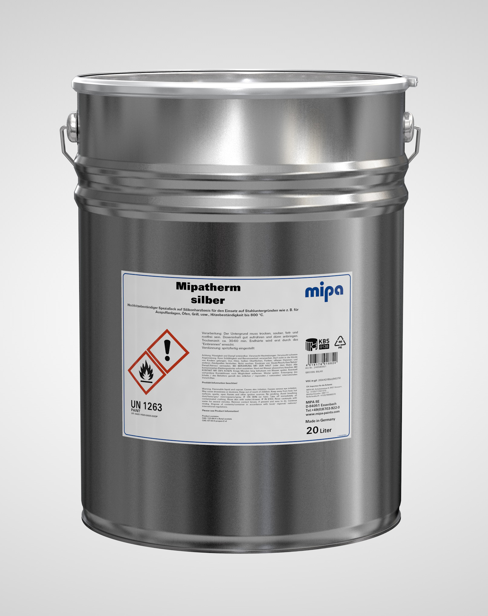 Mipa Mipatherm, Silber, 4 l